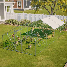 (3X8x2M) PawHaven Chicken Run Cage Walk In Coop Poultry Hen Rabbit Kennel Hutch Metal