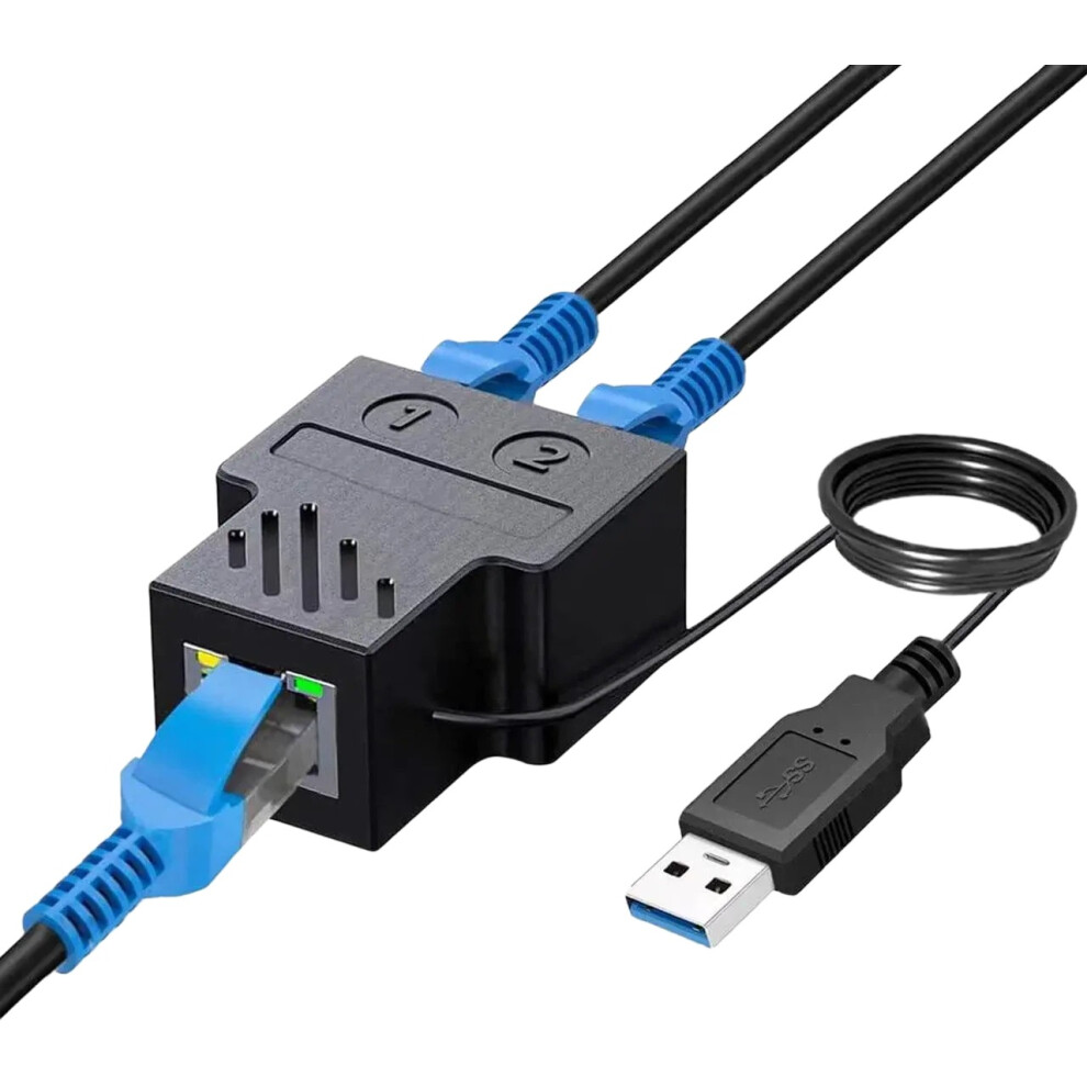 RJ45 Ethernet Splitter Adapter, 1 to 2 Female Coupler-image-OPC-PWXRHTC-NEW