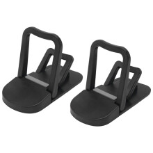 2Pcs Portable Laptop Stand Computer Riser Lift Self-Adhesive Foldable Invisible Notebook Adjustable Height Stand Black