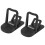 2Pcs Portable Laptop Stand Computer Riser Lift Self-Adhesive Foldable Invisible Notebook Adjustable Height Stand Black 1