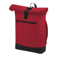 (One Size, Classic Red) Bagbase Roll Top Backpack