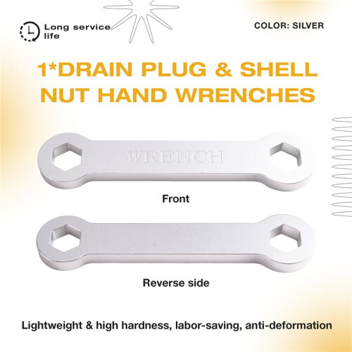 2 in 1 DRAIN PLUG & SHELL NUT Hand Wrenches for  Pool Filter Cartridge Assembly 2