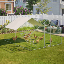 (3X4x2M) PawHaven Chicken Run Cage Walk In Coop Poultry Hen Rabbit Kennel Hutch Metal