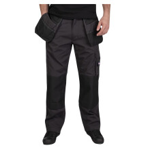 (30L, Grey/Black) Lee Cooper Mens Holster Pocket Work Cargo Trousers