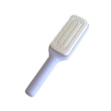 (Purple) Rotating Telescopic Cleaning Comb for Women, Washable Soft Tooth Massage Comb, Lightweight Anti-Static Fluffy Comb, for Daily Use