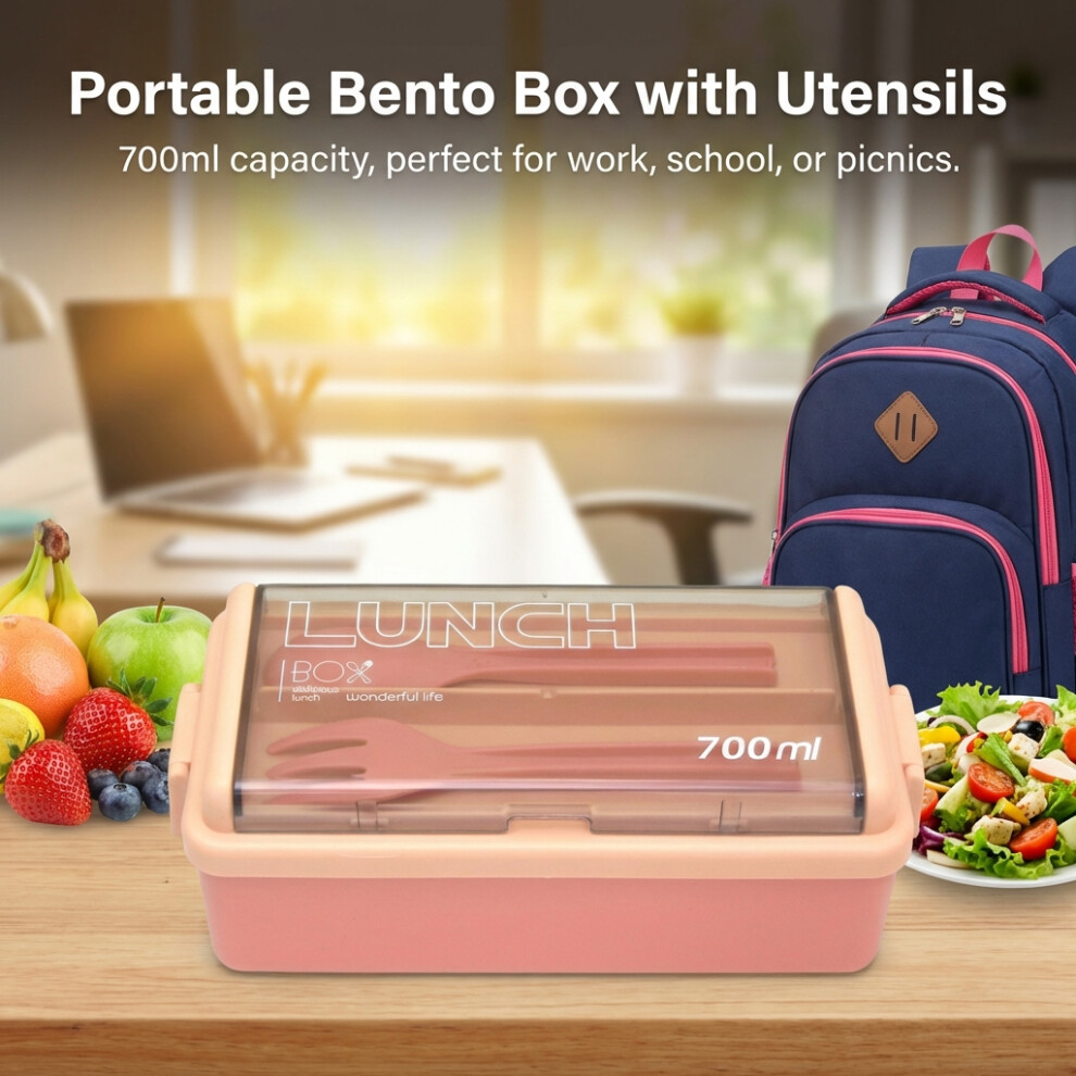 Dachuang Beauty (Pink) Microwave Safe Plastic Lunch Box For Kids