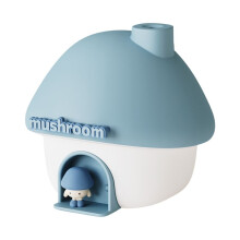 300 Ml Pojemności Zbiornika na Wodę Mushroom House Nawilżacz Powietrza Lampka Nocna Nawilżacz Powietrza do Domu i Biura Niebieski