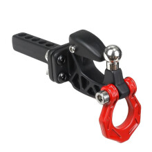 Metal Rear Bumper Tow Trailer Hook Drop Hitch Receiver for 1/8 1/10 RC Crawler Car Axial SCX10 TRX4 D90 Upgrade Parts D