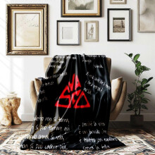 (80x60in 200x150cm) Italian Music Lyrics & Vasco Rossi Song-Themed Plush Blanket - All-Season Soft Lightweight Throw for Bed, Sofa, Travel --APLSJ61