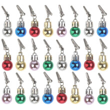 24Pcs Tassel Trim Facial Hair Light Baubles Santa Claus Beard Clip Z