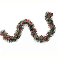 20 pezzi di ghirlanda natalizia di tinsel tagliata, larga 2 m x 9 cm