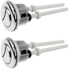 Botón de inodoro de doble descarga de 38 mm, paquete de 2 perillas