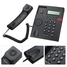 Telefono fisso Black Office con identificativo del chiamante, senza batteria, linea USA