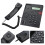 Black Office Corded Phone Caller ID No Battery US Line 1