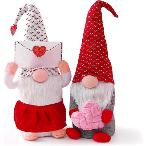 2 Pack Valentine Dwarf Plush Ornaments Valentine Gift Set