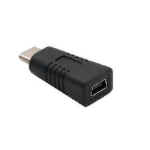 Adattatore da Mini USB-F a Type-CM per telefono, con supporto per ricarica e sincronizzazione dati, versione 0512.