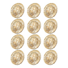 12Pcs Mini Woven Straw Hat Models Decorative Craft Accessories