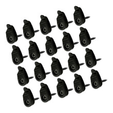 20 ganchos de plástico para luces de exterior, ideales para guirnaldas de luces navideñas y de jardín. Anticaída. Multicolor.
