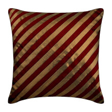 HomeCentric Red Striped Pintuck Pillow Covers 2-Pack 12x12 Silk Red Copper