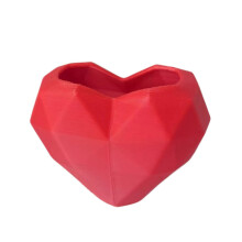 Esclusivi vasi a forma di cuore geometrici stampati in 3D, perfetti come regalo di San Valentino e decorazione per la casa, set multicolore.