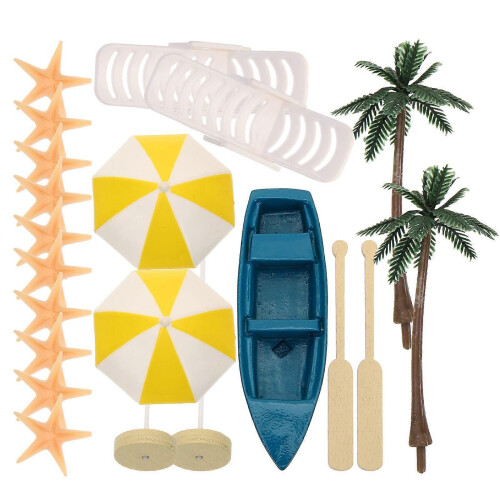 Beach Decor Miniature Toys Assorted 17Pcs