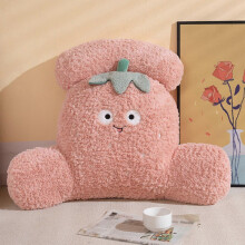 Cuscino da lettura grande in tessuto floccato, 55 cm, con fodera sfoderabile, 98% cotone, 2% elastan, 3 in 1.