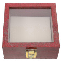 Cornice portafoto in legno color caffè con coperchio in acrilico per esporre esemplari di farfalle e insetti tassidermizzati.