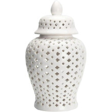 Vaso in ceramica cavo per conservare zenzero e aglio, ideale come vaso per fiori o per decorare la casa e per matrimoni.