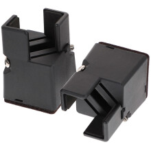 Set di 2 rialzi regolabili per mobili, ideali per letti, divani e scrivanie, con struttura stabile in acciaio ABS, colore nero.