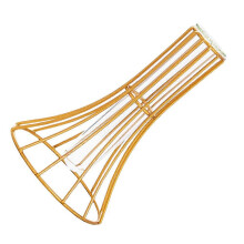 Secchio per fiori in ferro, modello sottile, colore oro, 15,5 x 9,5 x 9,5 cm, vaso per piante, 1 pezzo
