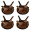 Wooden Golf Display Rack, Coconut Brown Ball Display Stand, Multi-Functional Rack Set, Home Decor 1