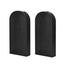 Set di 2 vasi da parete moderni in legno multicolore per fiori secchi e piante artificiali.