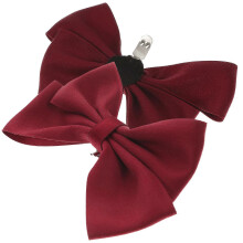 4 fermagli per scarpe a forma di fiocco rosso scuro per décolleté, accessori per scarpe rimovibili