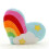 Rainbow Heart Shaped Throw Pillow, Soft Cushion for Dining Room Sofa-Yvan 1
