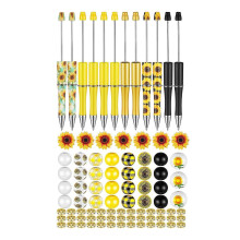 Set di 86 penne a sfera fai-da-te con perline floreali e strass, articoli di cancelleria per ufficio e bomboniere per feste di Natale.