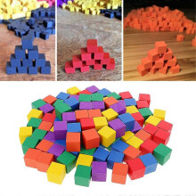 confezioni da 100 pezzi di cubi quadrati in legno multicolore per lavori artigianali e decorazioni