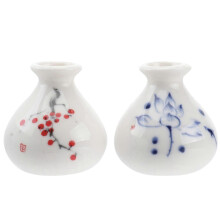 2 mini vasi in ceramica per fiori, vaso decorativo creativo da scrivania per Ikebana.