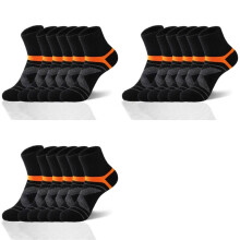 9 Pares de Meias Masculinas de Algodão de Alta Qualidade, Meias Esportivas Pretas, Casuais, Macias, para Corrida, Verão, Absorvem o Suor, Meias