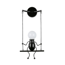Lampada a sospensione creativa a forma di omino, moderna e minimalista, ideale per camera da letto, soggiorno e bar.