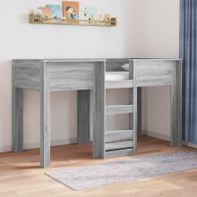 vidaXL Bunk Bed for Kids Grey Sonoma 75 x 190 cm Engineered wood