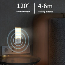 LED-Inductie-Nachtlampje Draadloze Bewegingssensor Nachtlamp Menselijk Lichaam Inductie-Wandlamp Slaapkamerkast Decorlicht A