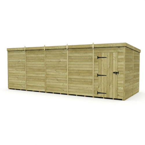 20 x 8 Pent Shed Tanalised (Single Door, No Windows) 1