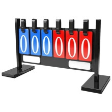 Tabellone Rimovibile Verticale A 6 Cifre per Calcio e Basket Registro del Gioco del Tabellone Della Corte Tre Rossi Tre Blu