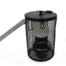 (US-50W) Lampada riscaldante per terrari da 50W/100W con griglia metallica di protezione e portalampada in ceramica resistente alle alte temperature.