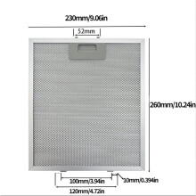 Filtri per Cappa Aspirante 23x26 cm, Filtro di Ventilazione In Rete , Filtro Aspiratore Anti-Olio per Cucina In Alluminio