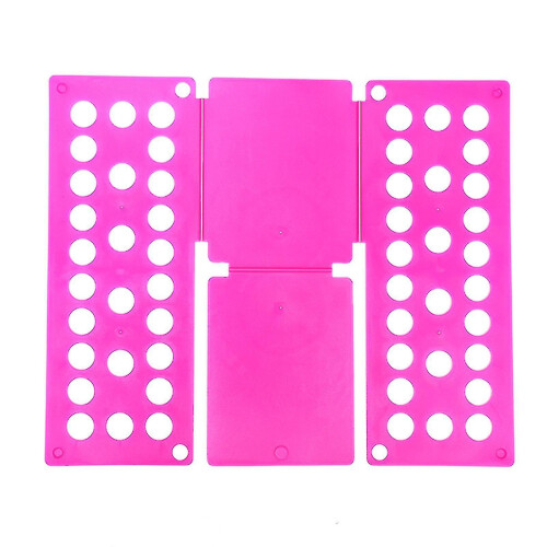 (magenta) Clothes Folding Board, PP Material, Space Saving Tool for Wardrobe Storage