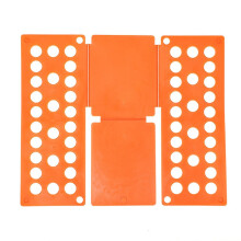 (orange) Clothes Folding Board, PP Material, Space Saving Tool for Wardrobe Storage