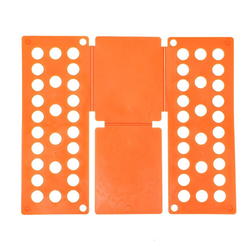 (orange) Clothes Folding Board, PP Material, Space Saving Tool for Wardrobe Storage