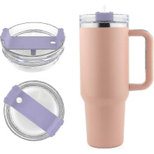 (Purple) 40 oz Tumbler Lids Compatible with Stanley 40 oz, Splash-Resistant and Heat-Insulating Lid, BPA-Free