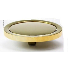(24CM Gold Top) Wbudowana, wyważona pokrywa kosza na śmieci z klapką, akcesorium do szafek kuchennych ze stali nierdzewnej, rozmiar M